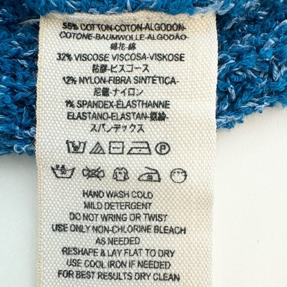 Free People Edessa Off-The-Shoulder Sweater Pullover Blue Size XS Oversized - Picture 9 of 9